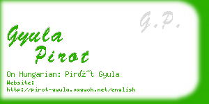 gyula pirot business card